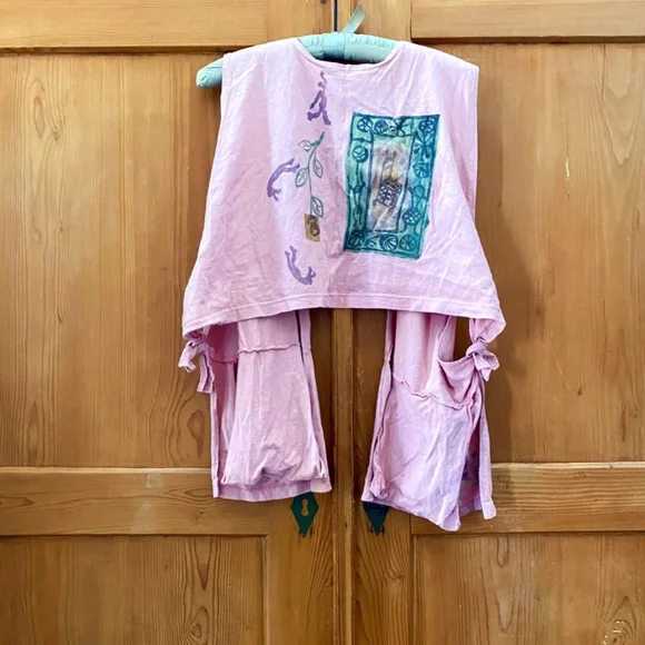 Blue Fish OS Hand-painted Pocket Vest - Picture 2 of 5